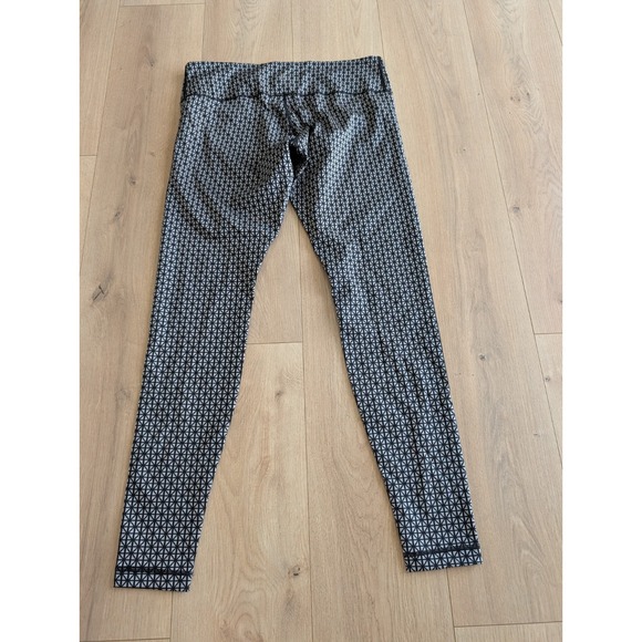 lululemon athletica Pants - LULULEMON Wunder Under Pant Full-On Luon Tri Geo Silver Spoon Black Size 10 RARE